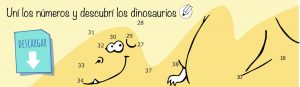 Unir y descubrir dinosaurios